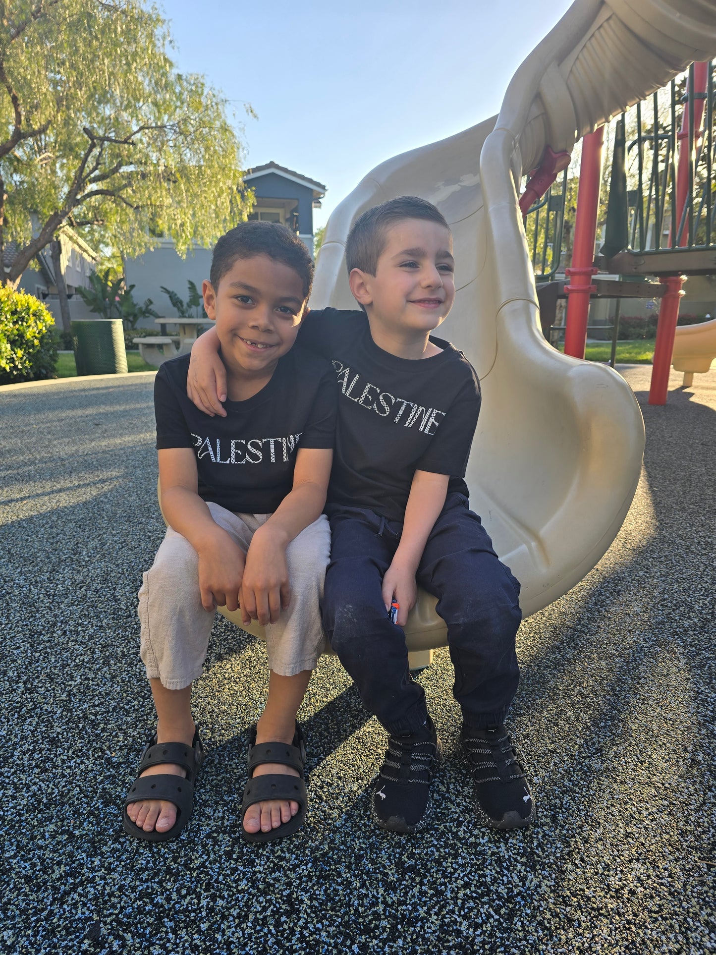 Palestine Keffiyeh Letters | Kid T-Shirt