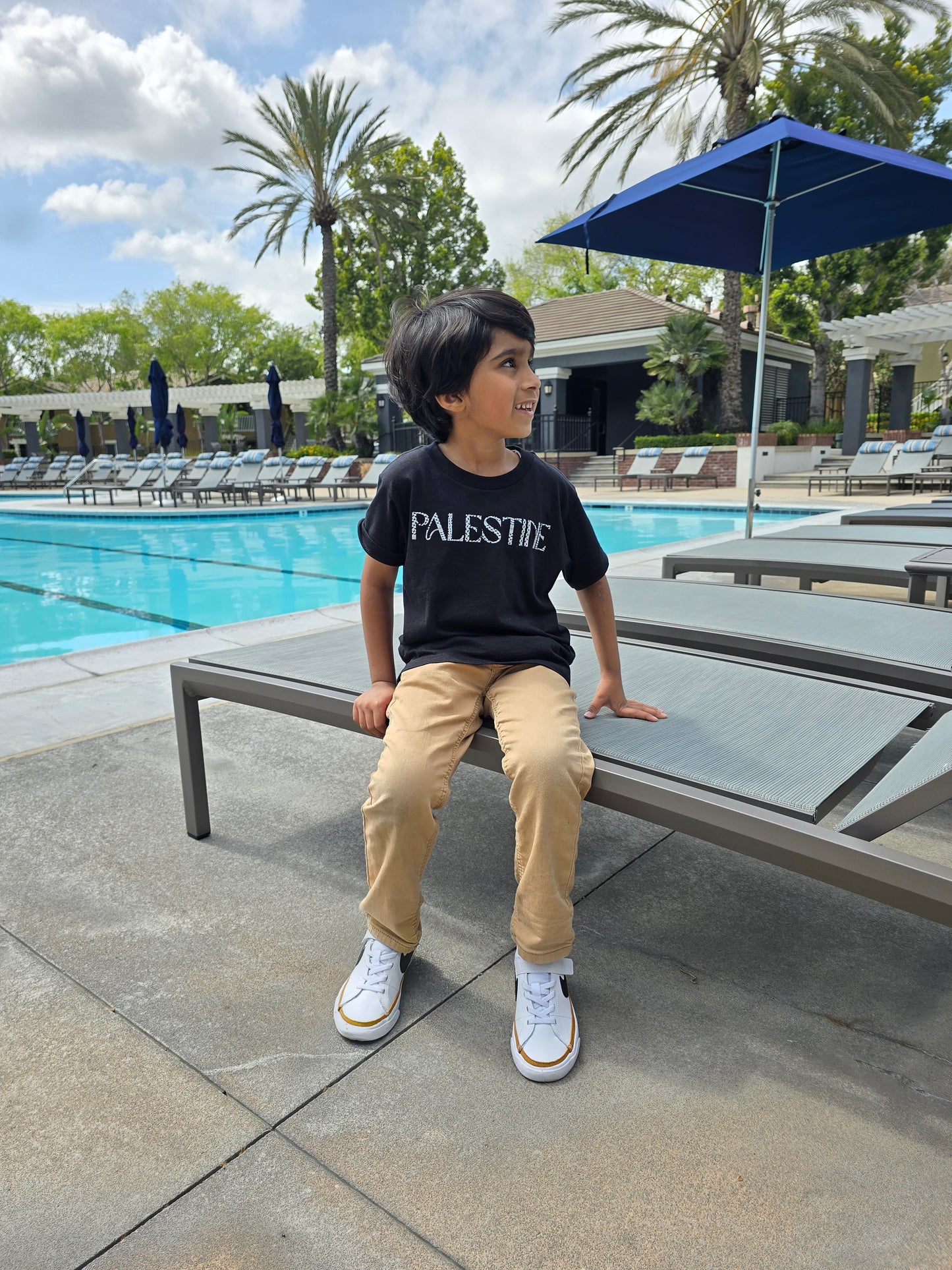 Palestine Keffiyeh Letters | Kid T-Shirt