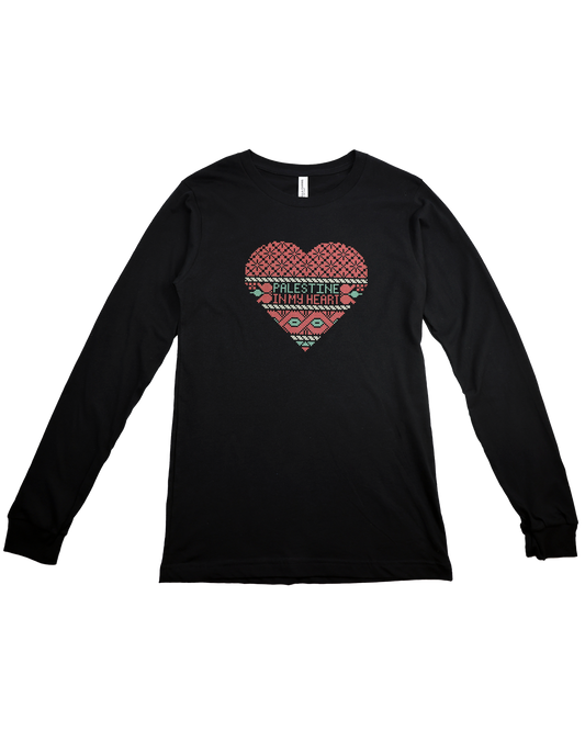 Palestine in my Heart | Adult Women Long Sleeve T-Shirt