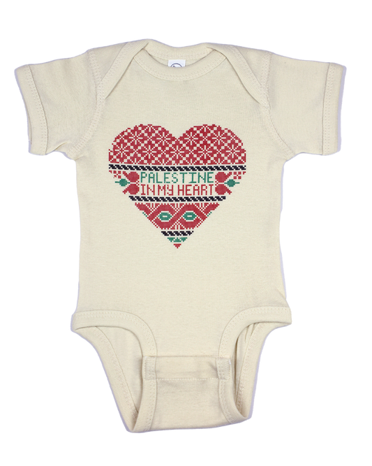 Palestine in my Heart | Baby Girl Onesie