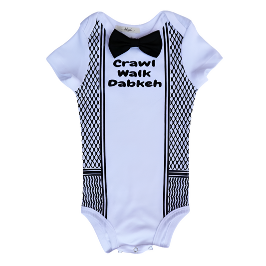 Crawl Walk Dabkeh | Baby Onesie