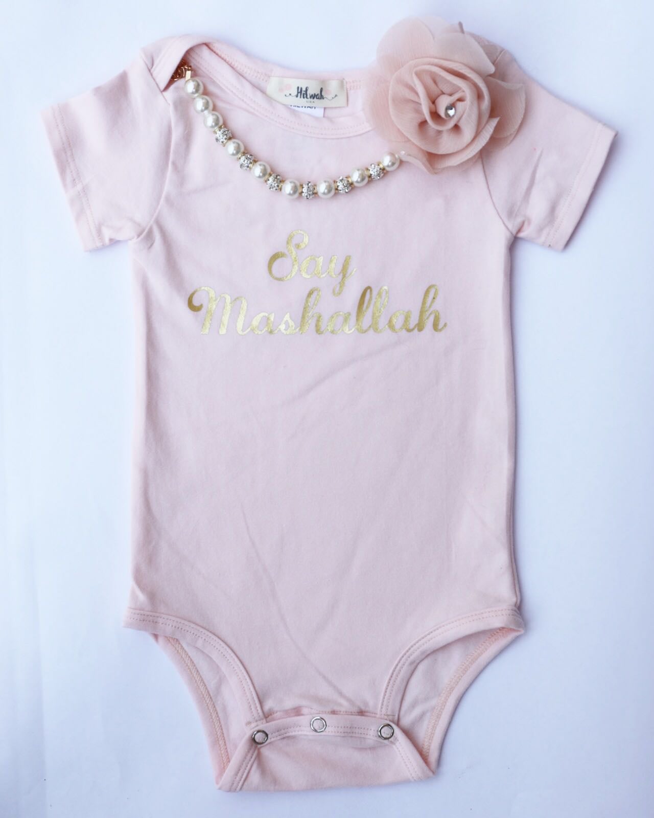 "Say Mashallah" Onesie- Baby Girl - Hilwah 