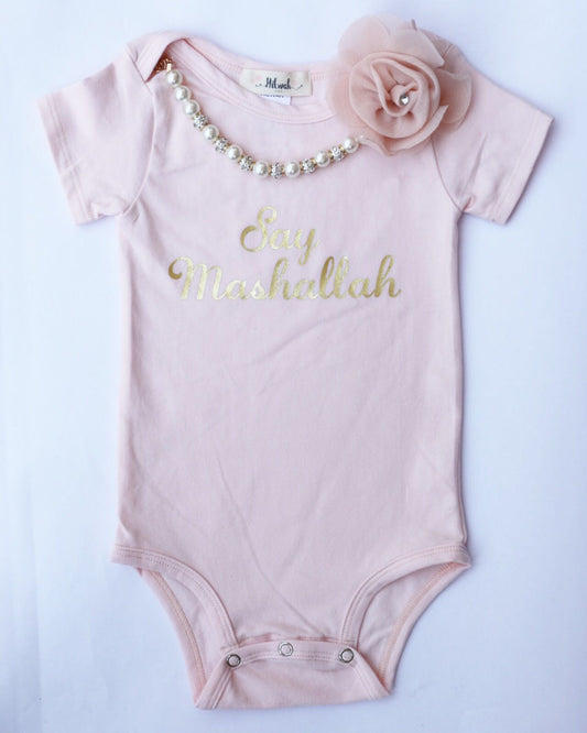 "Say Mashallah" Onesie- Baby Girl - Hilwah
