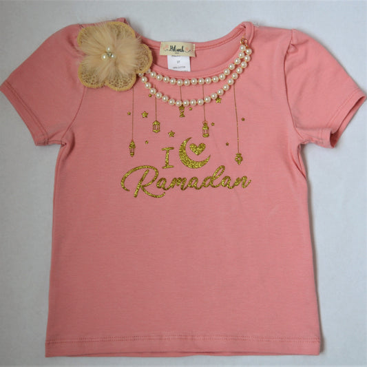 "I love Ramadan" Girl T-shirt - Hilwah
