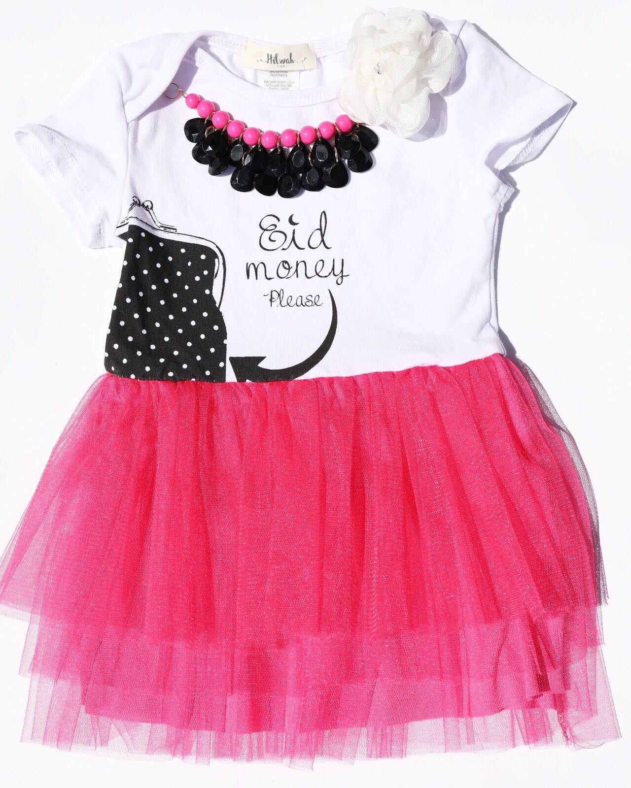 Eid Money Please | Kid Girl Tulle Dress Hilwah Eid Money Please | Kid Girl Tulle Dress Hilwah