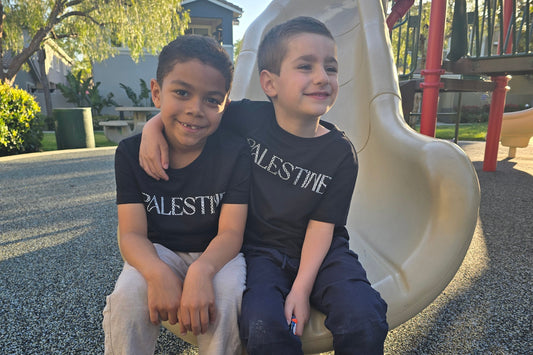 Palestine Keffiyeh Letters | Kid T-Shirt
