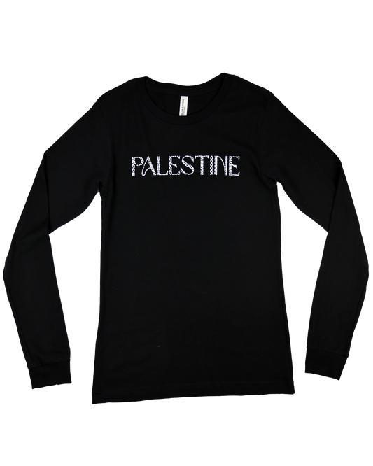 Palestine Keffiyeh Letters | Adult Long Sleeve T-shirt