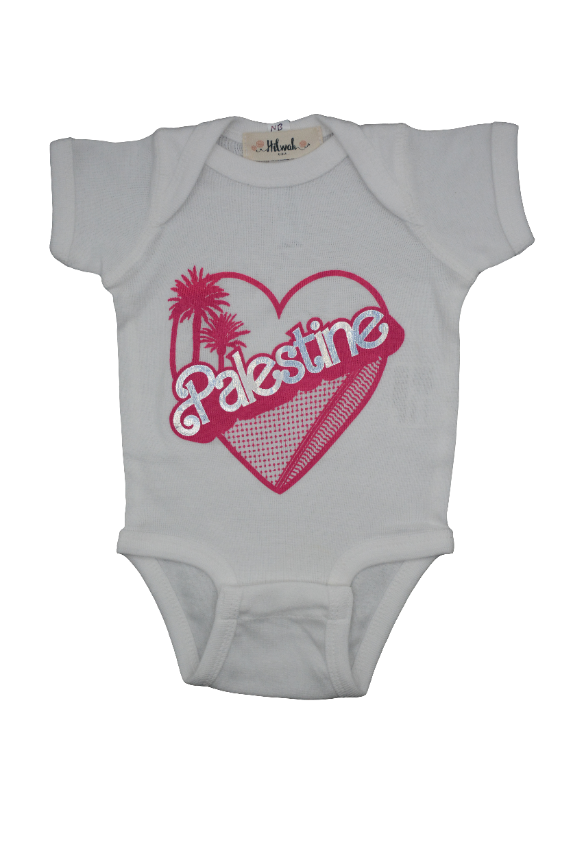 Holographic Palestine Barbie | Baby Girl Onesie