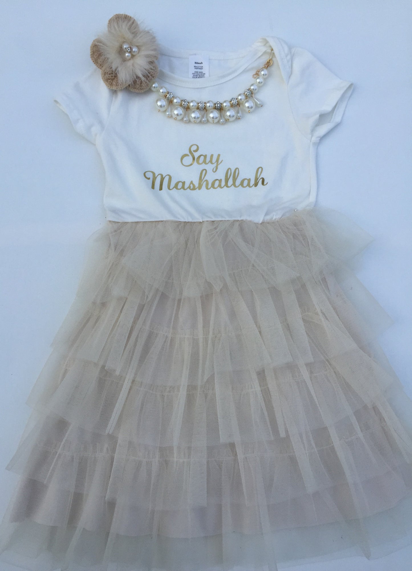 Say Mashallah Tulle Dress - Girl (2T-8) - Hilwah 